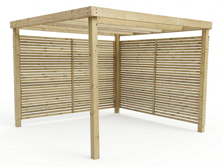 Box Pergola With Shade Trellises