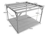 Wooden Box Pergola and Decking Kit