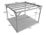 Wooden Box Pergola and Decking Kit
