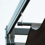 3m x 2m Grey Metal Pergola – Outdoor Patio Shade Shelter