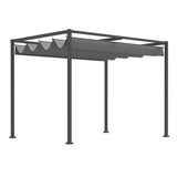 3m x 2m Grey Metal Pergola – Outdoor Patio Shade Shelter