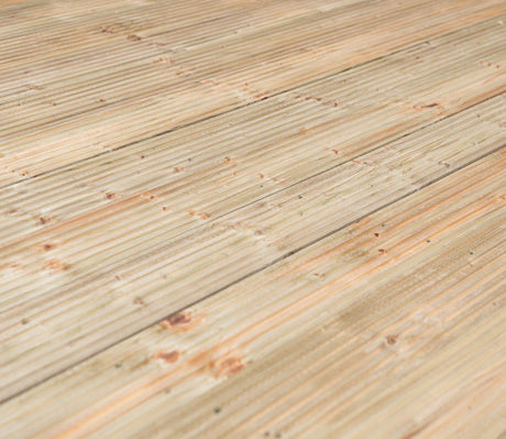 Chamfered Wooden Pergola and Decking Kit