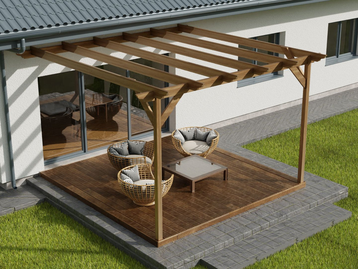 Wall Mounted Pergola and Decking Kit Disnasty Design