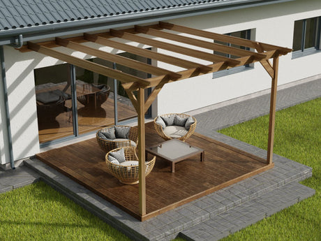 Wall Mounted Pergola and Decking Kit Disnasty Design