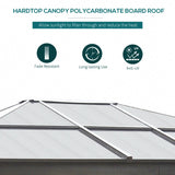3m x 3m Timber Hardtop Gazebo with Galvanised Steel Roof - Wooden Garden Pavilion with Double Tier Roof