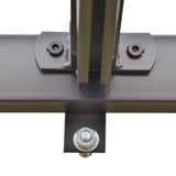 3m x 3m Lean-To Pergola – Cream Roof with Grey Frame Garden Shade