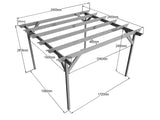 Chamfered Wooden Garden Pergola Kit