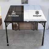 3m x 2.87m Lean-To Pergola with Polycarbonate Roof – Wall-Mounted Hardtop Garden Canopy, Durable Aluminium & Metal Frame Outdoor Patio Cover