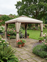 Beige 3m x 3m Water Repellent Gazebo