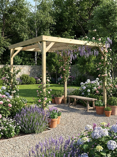 Box Wooden Garden Pergola Kit