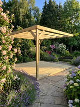 Wall-mounted Wooden Box Pergola Kit
