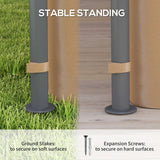 3 x 3 m Brown Garden Gazebo with Double Roof, Curtains & Solar-Powered LED Lights - Outdoor Canopy Shelter for Patio & Deck