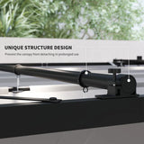 3m x 3m Retractable Garden Pergola – Grey Canopy Roof with Magnetic Fixing System, Outdoor Patio Shade Shelter