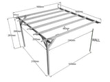 Wall Mounted Wooden Pergola Kit - Sculpted Design