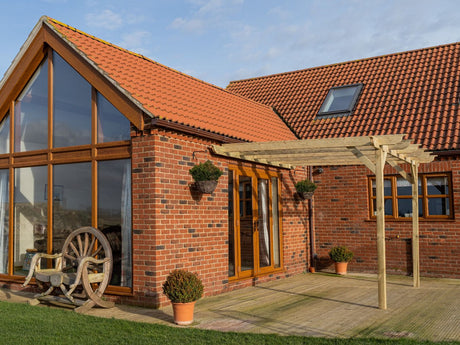 Wall Mounted Wooden Pergola Kit - Longhorn Design
