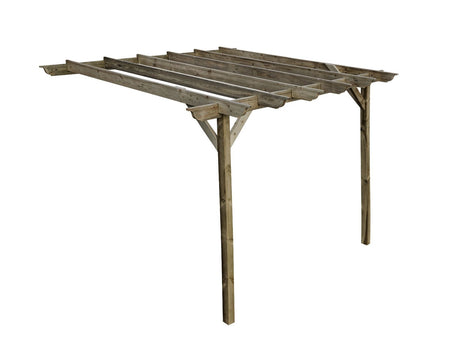 Wall Mounted Wooden Pergola Kit - Longhorn Design