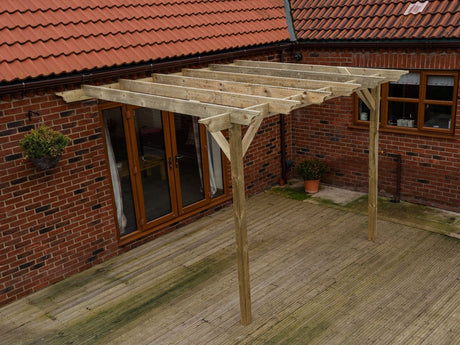 Wall Mounted Wooden Pergola Kit - Orchid Design