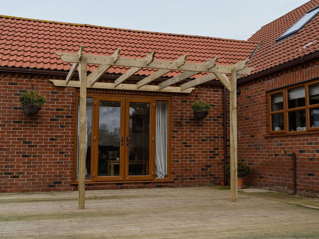 Wall Mounted Wooden Pergola Kit - Orchid Design