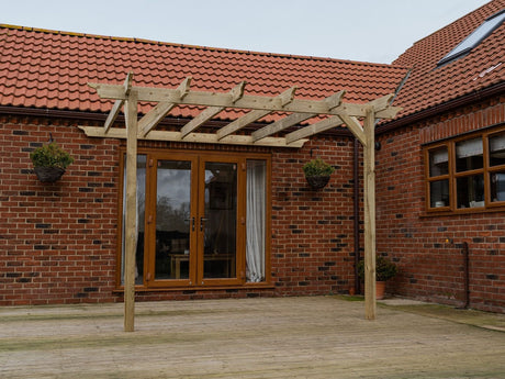 Wall Mounted Wooden Pergola Kit - Orchid Design
