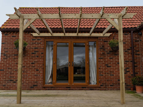 Wall Mounted Wooden Pergola Kit - Orchid Design