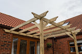Wall Mounted Wooden Pergola Kit - Orchid Design