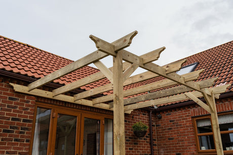 Wall Mounted Wooden Pergola Kit - Orchid Design