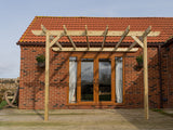 Wall Mounted Wooden Pergola Kit - Corbel Design