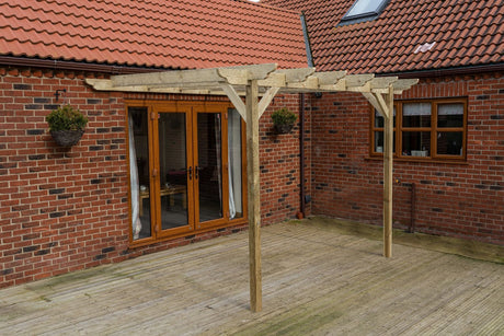 Wall Mounted Wooden Pergola Kit - Dinasty Design