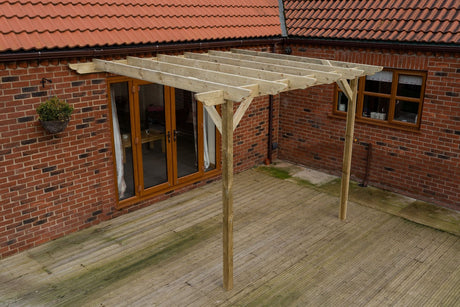 Wall Mounted Wooden Pergola Kit - Dinasty Design