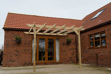 Wall Mounted Wooden Pergola Kit - Dinasty Design