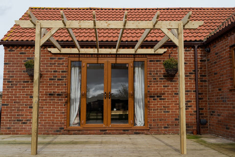 Wall Mounted Wooden Pergola Kit - Dinasty Design
