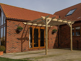 Wall Mounted Wooden Pergola Kit - Sculpted Design