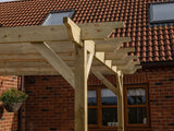 Wall Mounted Wooden Pergola Kit - Sculpted Design