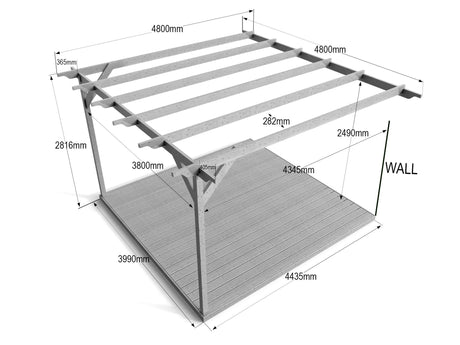 Wall Mounted Pergola and Decking Kit Champion Design