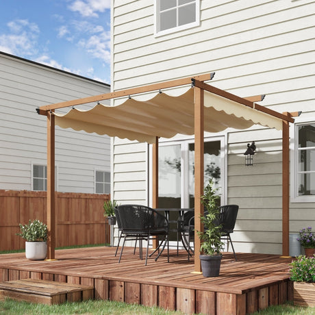 3m x 3m Wood Effect Gazebo – Outdoor Garden Shelter Frame