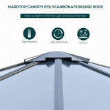 Deluxe 3x3m Garden Gazebo with Curtains & Mosquito Netting – Dark Grey Aluminium Frame & Polycarbonate Roof for Patio
