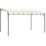 3m x 4m Metal Frame Pergola – Cream Outdoor Garden Canopy Roof, Freestanding Patio Shade Shelter