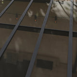 3m x 3m Metal Pergola – Dark Grey Waterproof Polycarbonate Roof UPF50+, Wall Mounted or Freestanding Garden Gazebo, Wind Resistant Sun Shelter