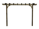 Chamfered Single Beam Pergola, Plant Climbing Arbour - Sculpted brace
