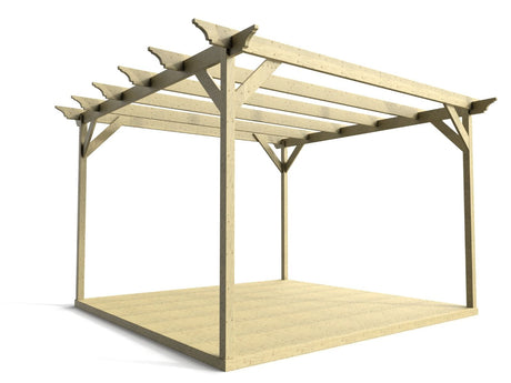 Orchid Wooden Pergola and Decking Kit
