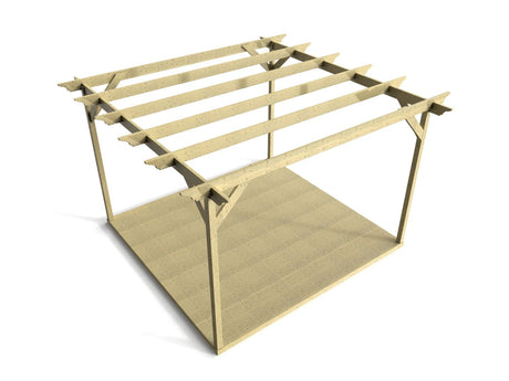 Orchid Wooden Pergola and Decking Kit