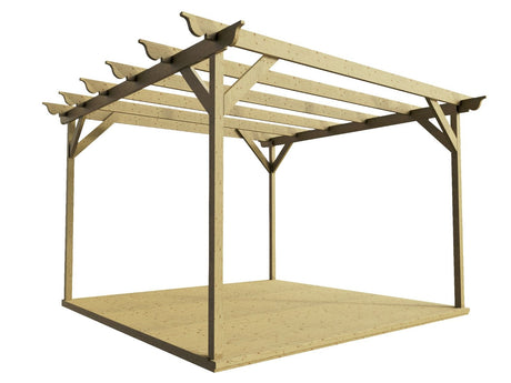 Ovolo Wooden Pergola and Decking Kit