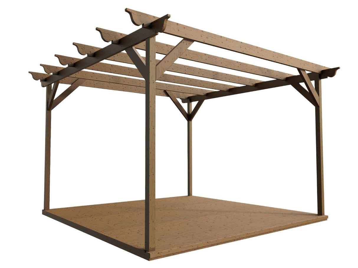 Ovolo Wooden Pergola and Decking Kit