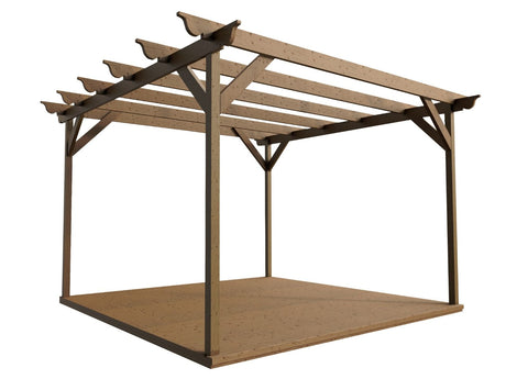 Ovolo Wooden Pergola and Decking Kit