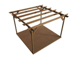 Ovolo Wooden Pergola and Decking Kit