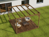 Wooden Box Pergola and Decking Kit