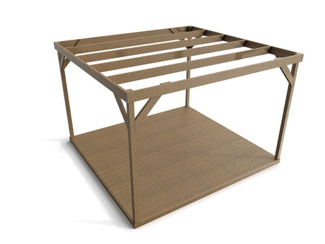 Wooden Box Pergola and Decking Kit
