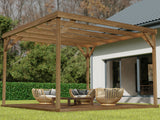 Wooden Box Pergola and Decking Kit