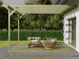 Wall Mounted Pergola and Decking Kit Chamfered Design