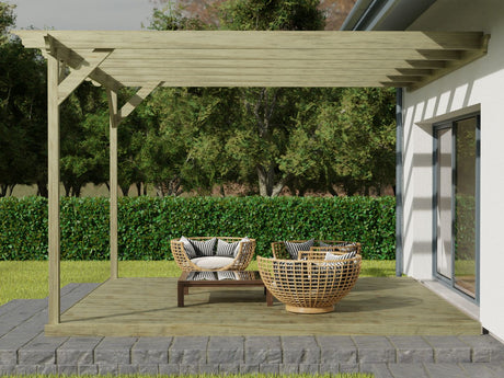Wall Mounted Pergola and Decking Kit Champion Design